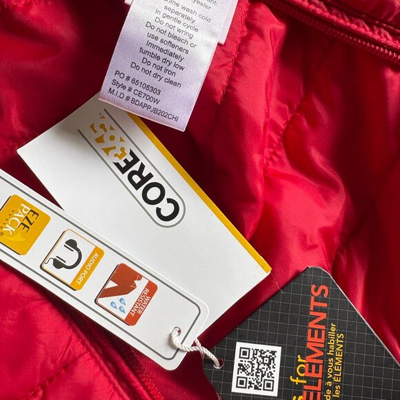 CORE 365 WarmLogic Quilted Jacket, Ladies 2XL, Classic Red - Picture 6 of 7